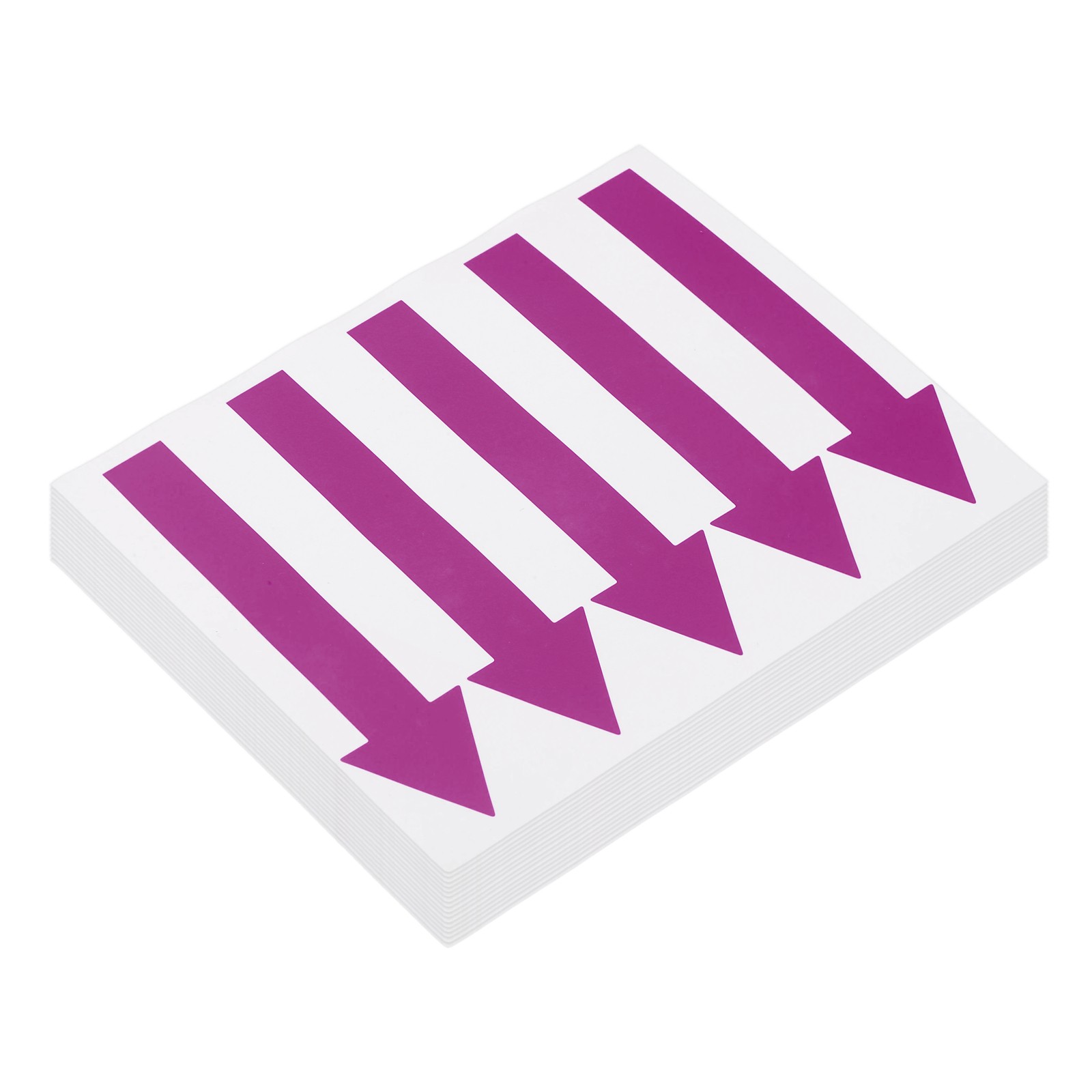 Arrow Sticker, (5×1.2 Inch, Purple) (80 Pcs), Waterproof Arrow Sign Sticker