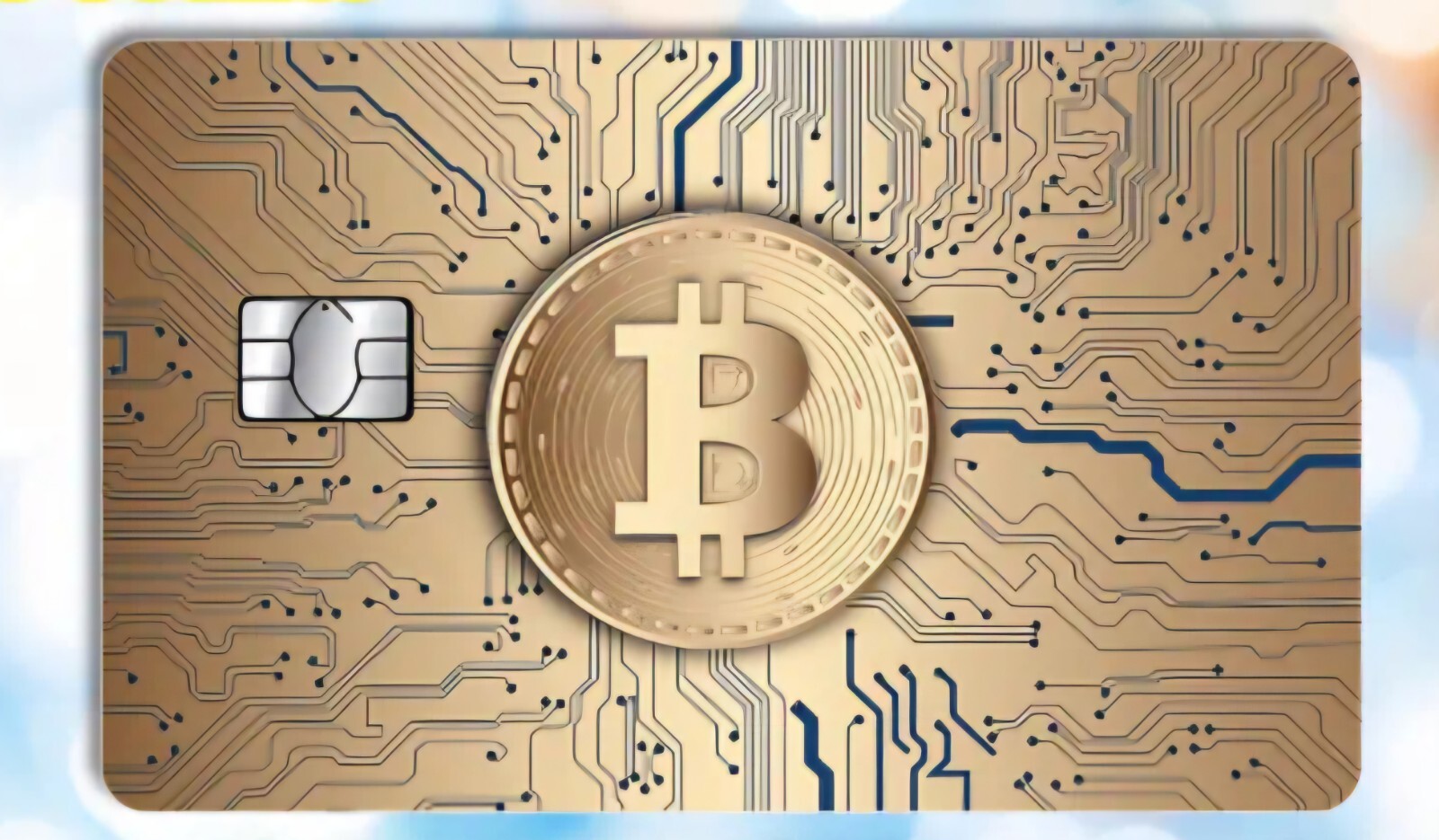 Bitcoin Credit Card Cover Sticker Skin Precut Small Chip Debit Bank
