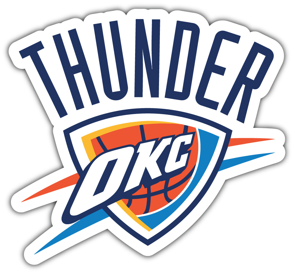 Oklahoma City Thunder NBA Basketball Sport Car Bumper Sticker Decal “SIZES”