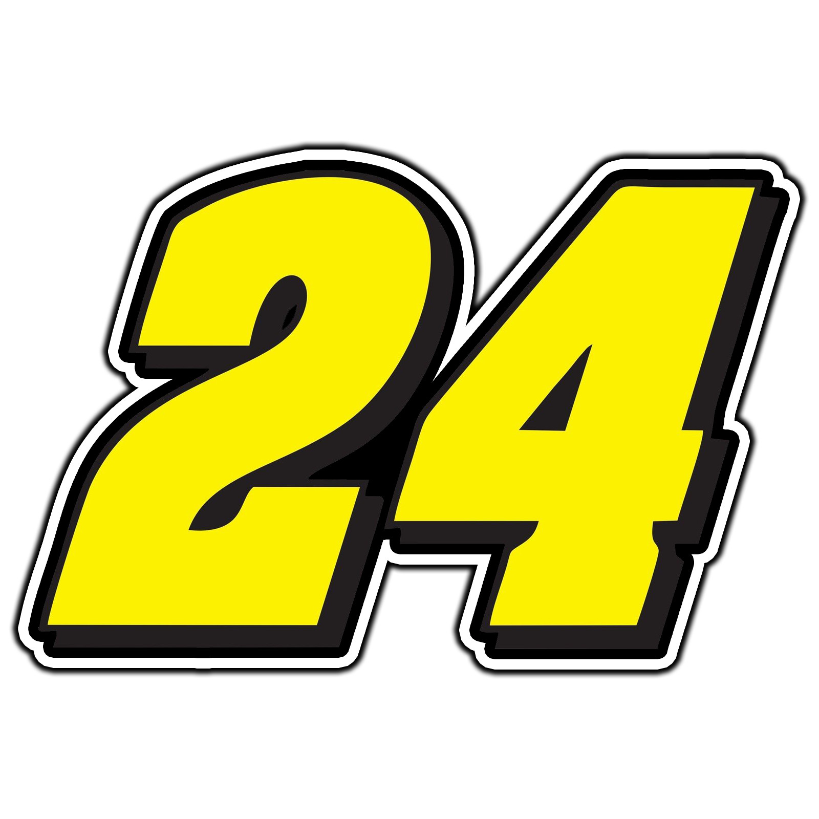 Jeff Gordon 24 Logo #1 Nascar Fan Sticker Waterproof Vinyl Decal Die-Cut