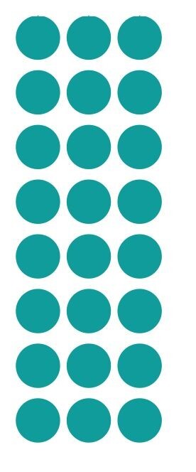 1″ Turquoise Blue Round Label Dots Stickers Color Coding Inventory 1 Inch Dot