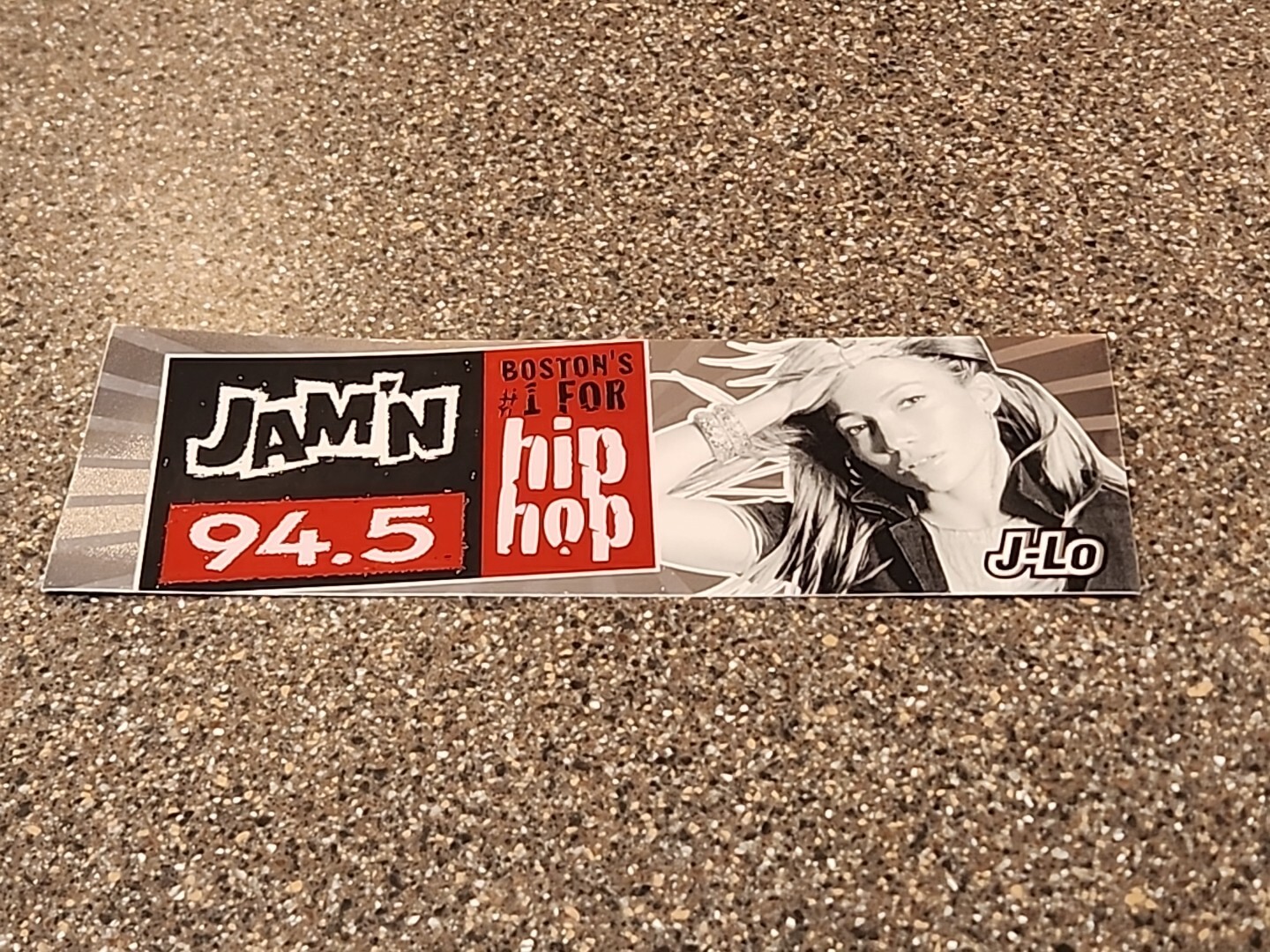 JAM’N 94.5 FM Radio Station Vintage J-Lo Jennifer Lopez 1999 Bumper Sticker Rare