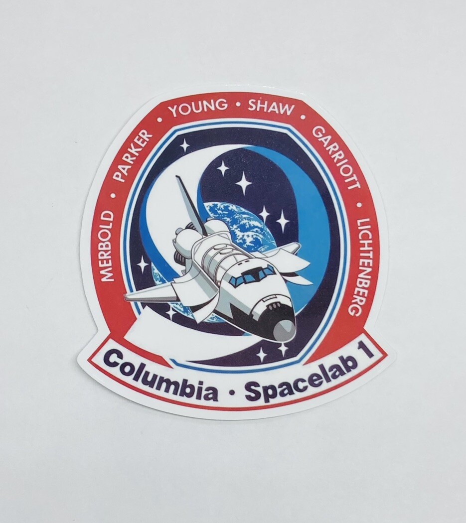 Space Shuttle Program Sticker STS 9 Vinyl Decal Moon Earth Art Travel NASA P1