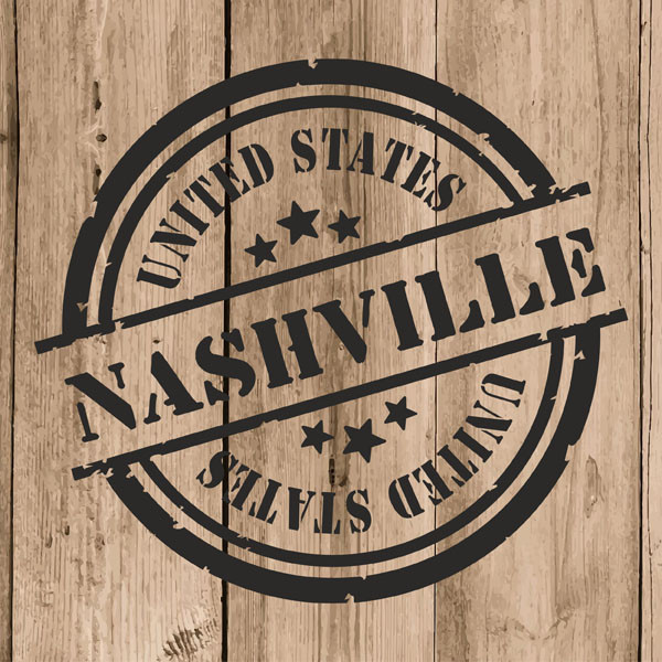 Nashville Sticker Vinyl 10 cm / 4″ Decal Stamp United States USA Car Laptop Wall