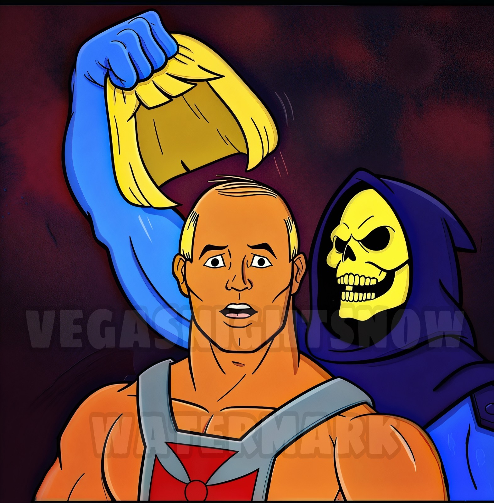 He-man Masters Of The Universe 4 Inch Sticker Heman Skeletor Humor Bald