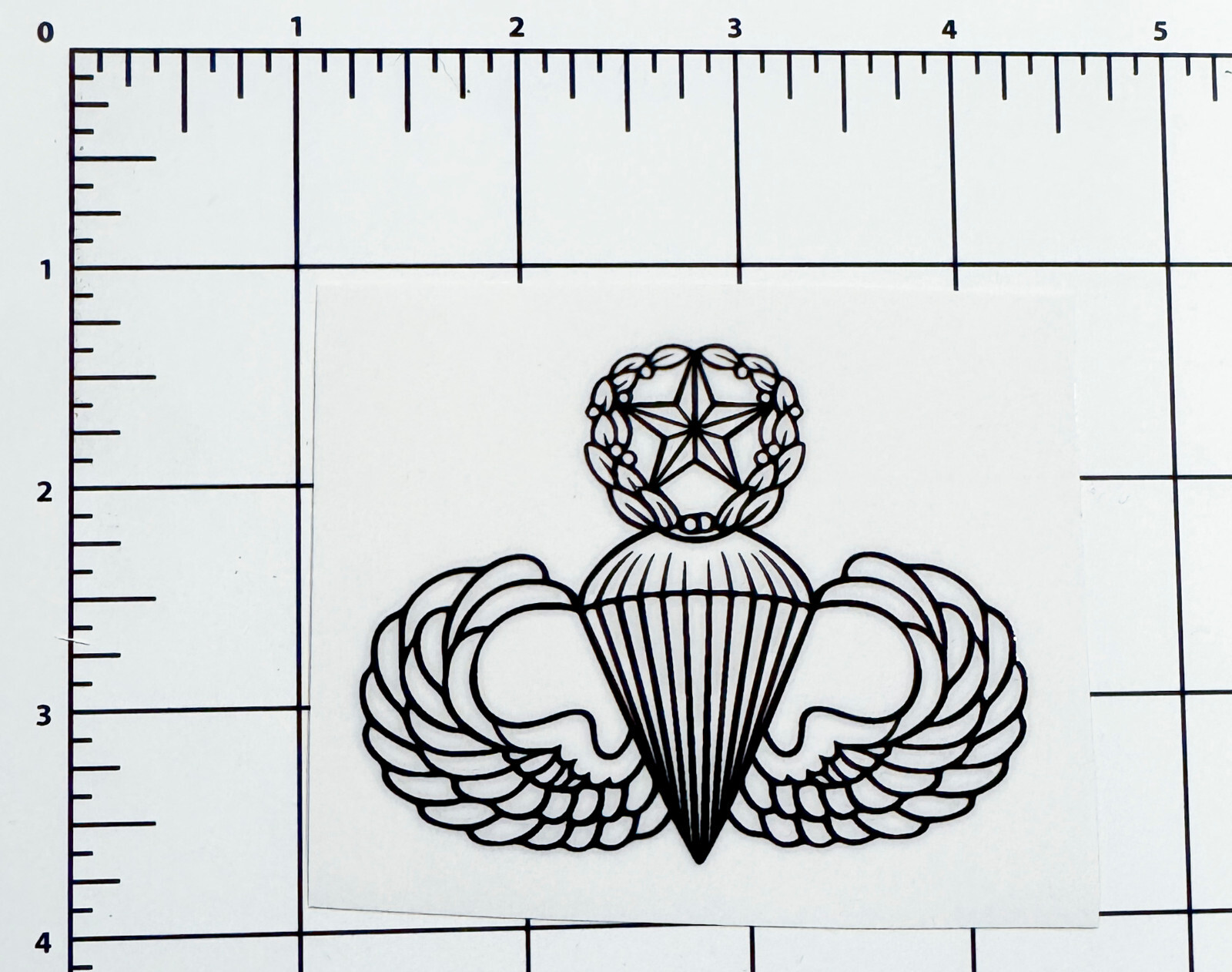 Master Parachutist Airborne Wings, Perma-Sticker, No Background, $1 Shipping