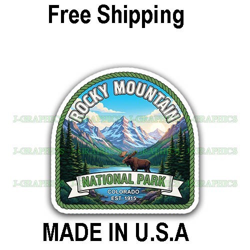 Rocky Mountain National Park Sticker Colorado National Park Decal C