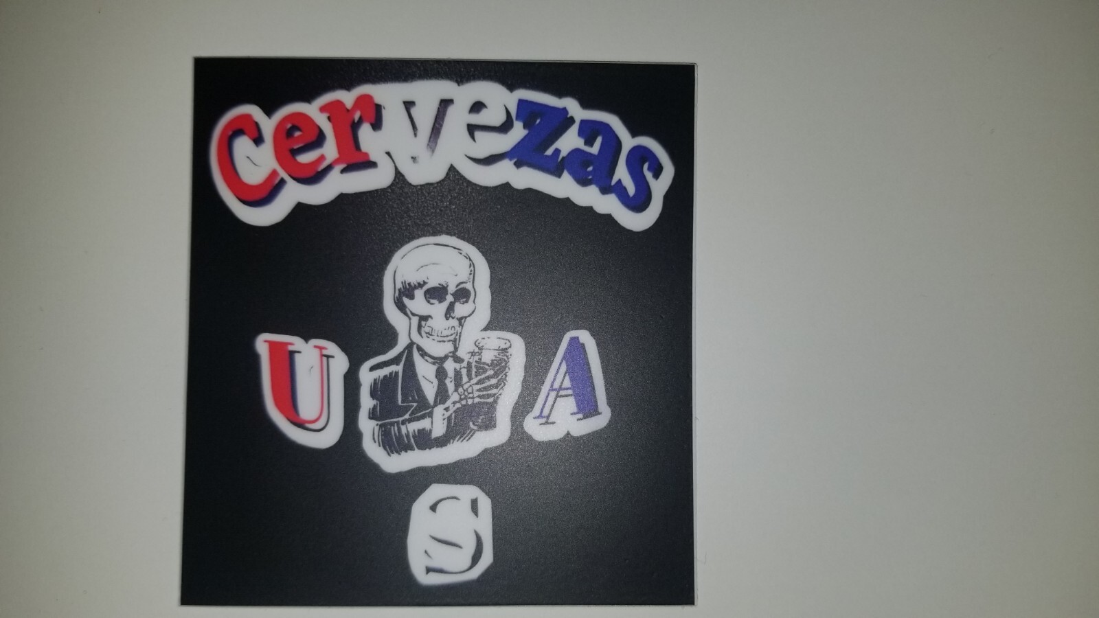 CervezasUSA Decal Bumper Sticker – Approx 3 × 3IN (7.5cmX7.5cm)