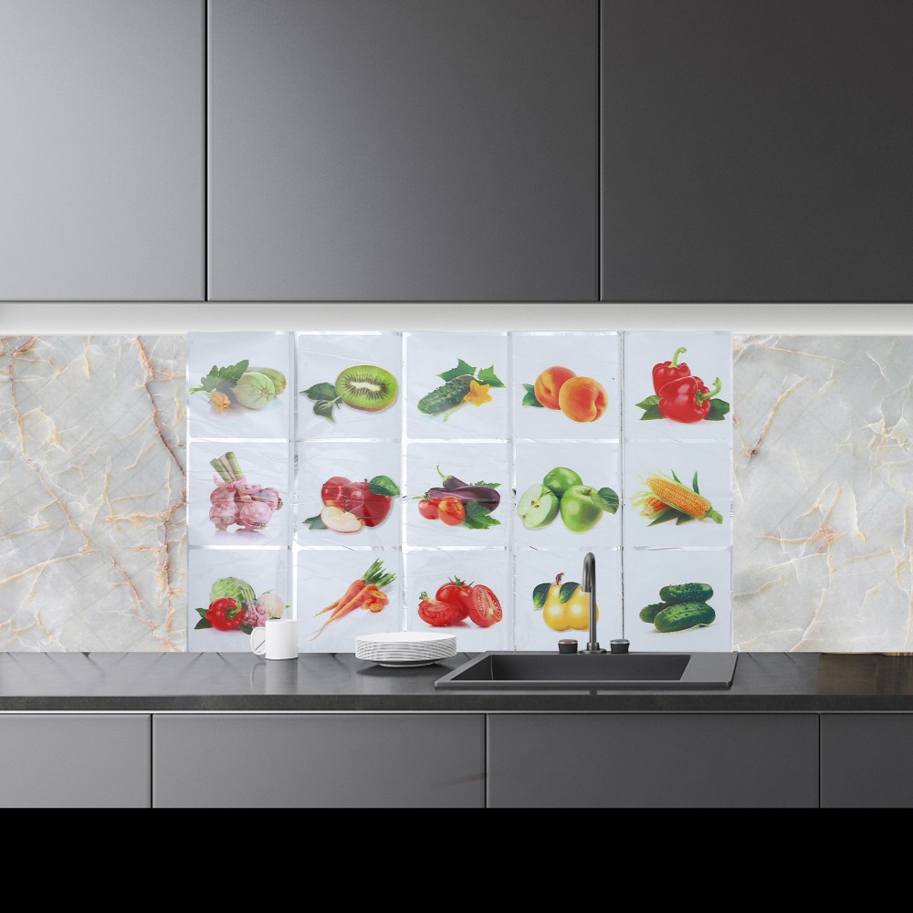 Oil-proof Stickers Bathroom for Walls Waterproof Kitchen Tile Art