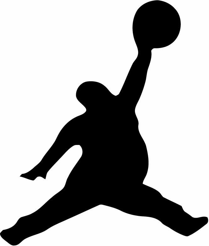 Fat Air Michael Jordan Jumpman Decal Sticker Vinyl Car Wall Laptop Court Art
