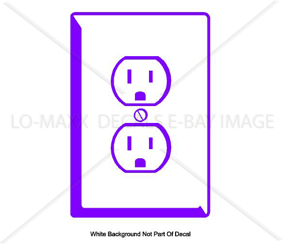 Wall Outlet Electric Socket Creative Unique Art Design Die Cut Vinyl Decal
