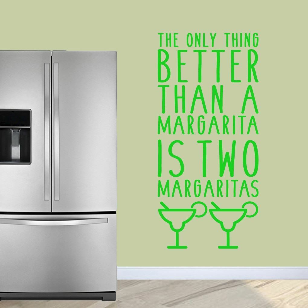 Two Margaritas Wall Decal – Drinking, Funny, Quote, Bar, Kitchen, Dining Room