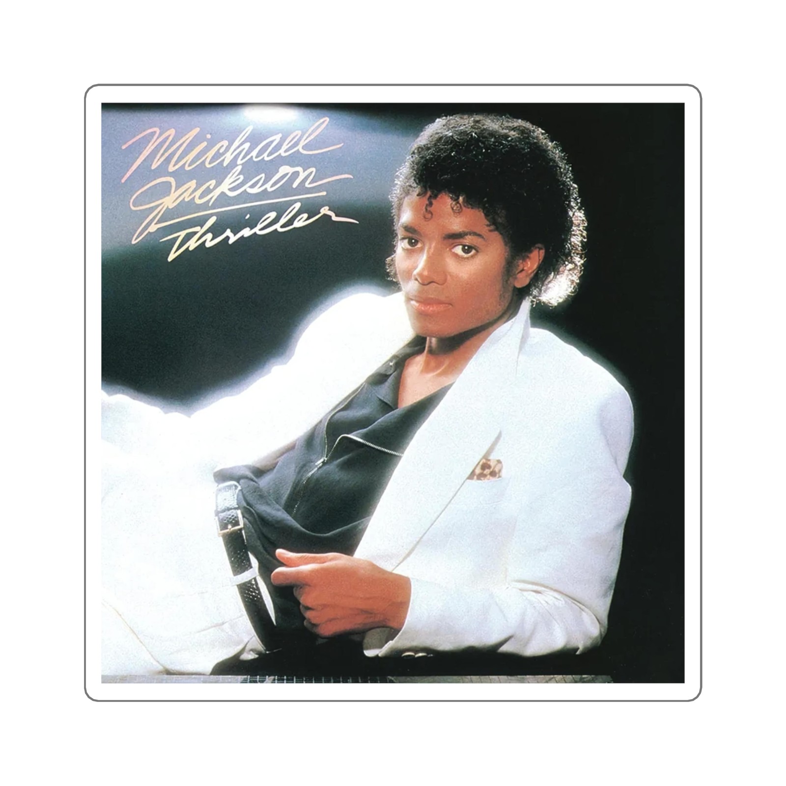 Michael Jackson Thriller Album Cover Square Stickers