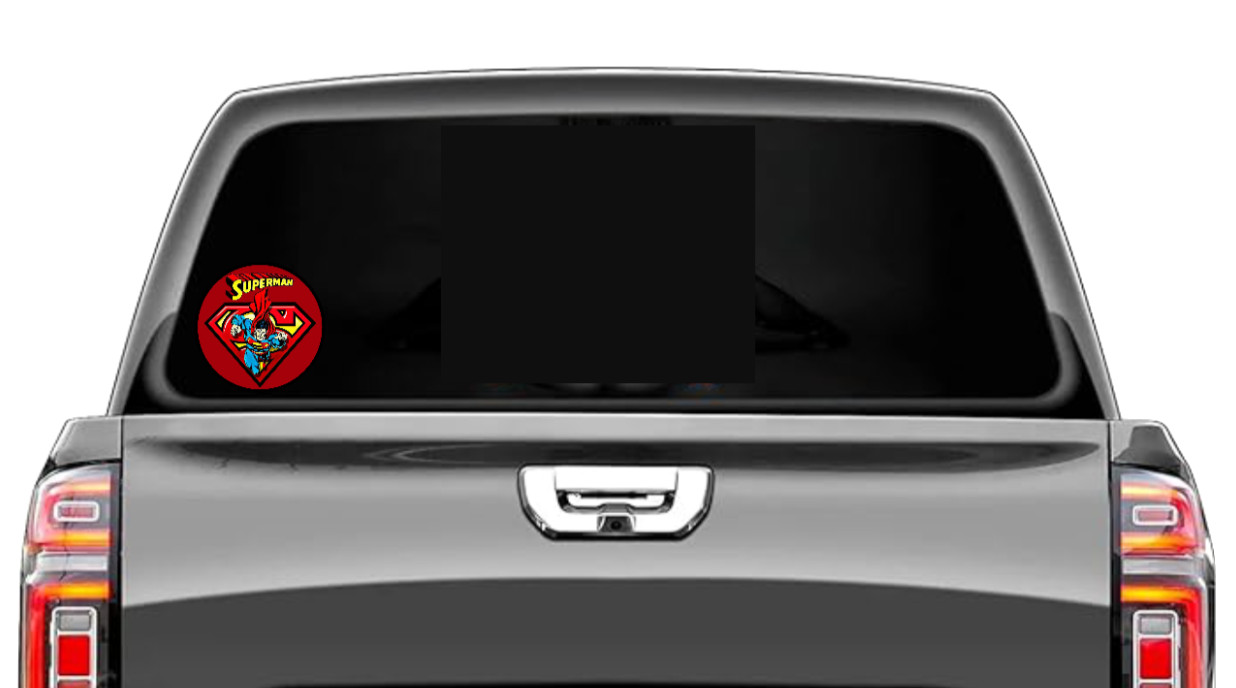 Superman (Red) – 4″ Vinyl Decal Sticker Car Cooler Laptop Truck Smoker Trailer