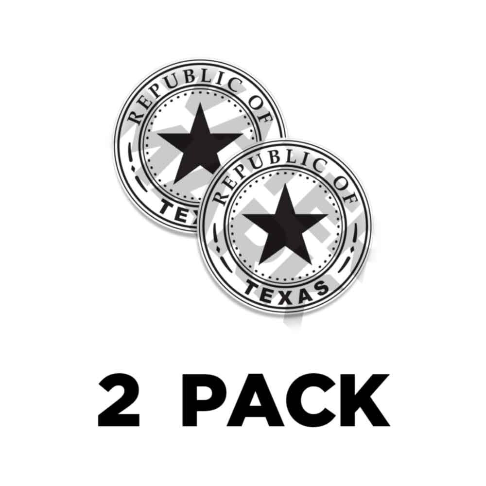 Republic of Texas Decals 4″ US MEXICO Border Stickers United States 2PK