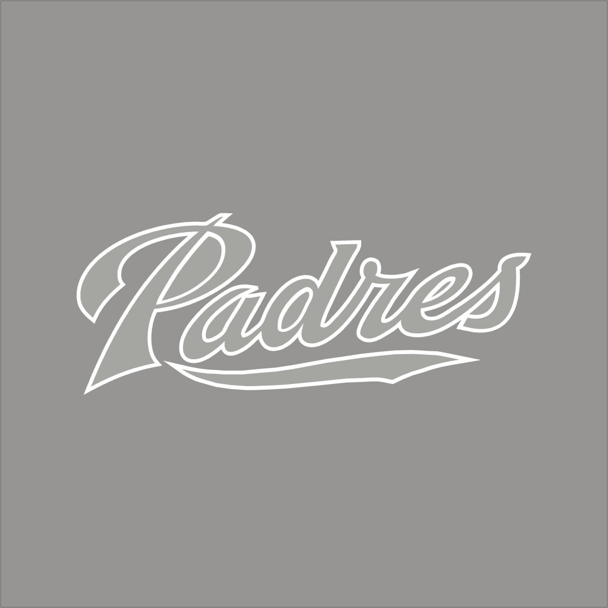 San Diego Padres #2 MLB Team Logo 1 Color Vinyl Decal Sticker Window Car Wall