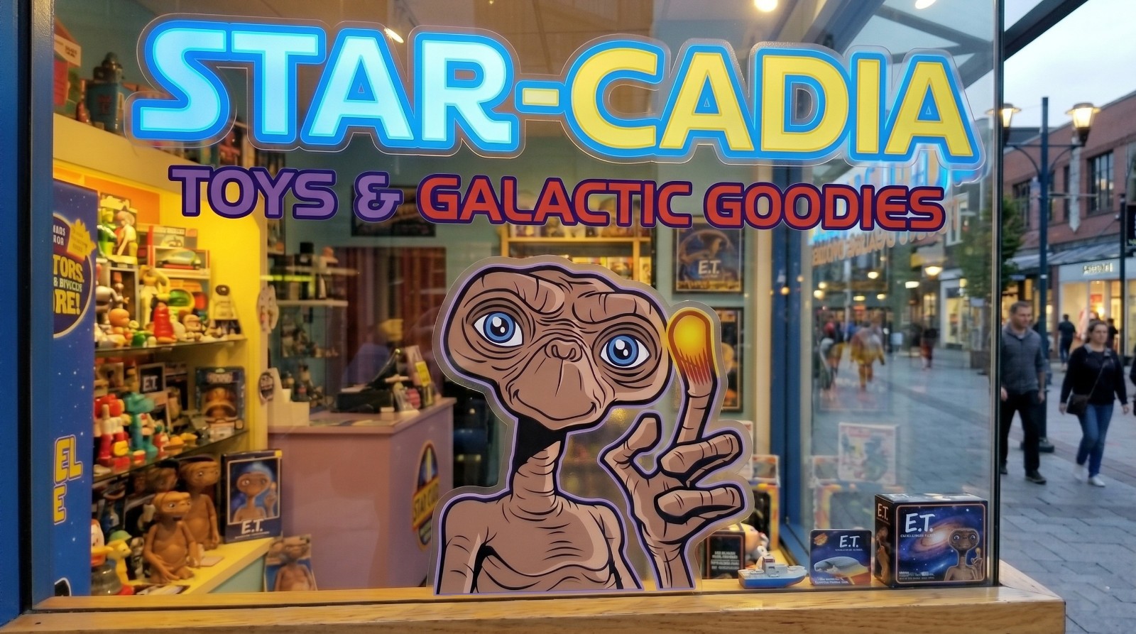 GIANT 10″ E.T. Peeking Vinyl Transparent Sticker Extra Terrestrial ET Decal