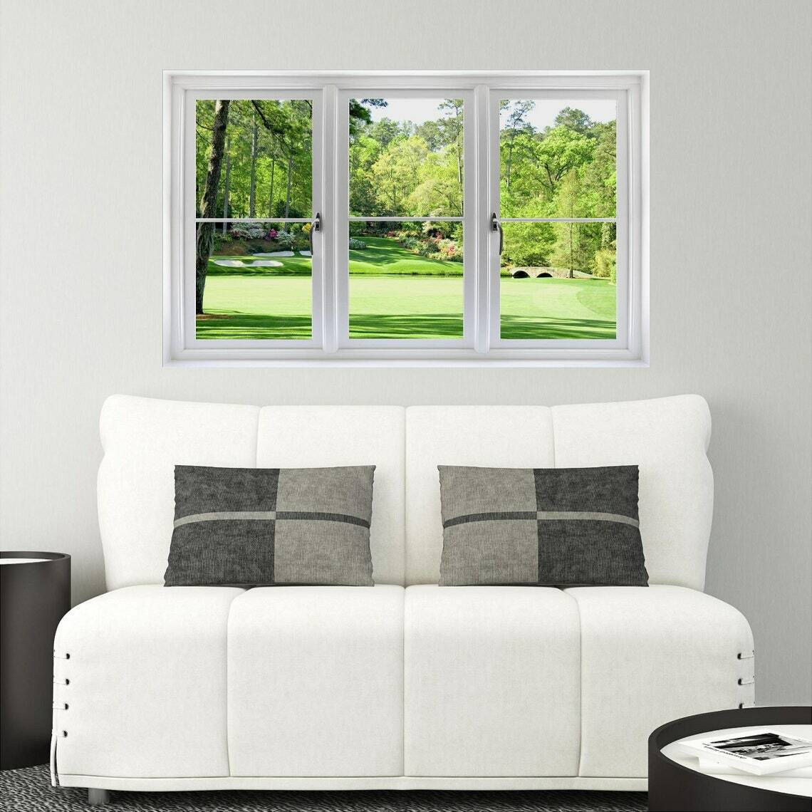 WindowScape 12th Hole at Augusta Golf 3D Window Wall Decal Vinyl Sticker