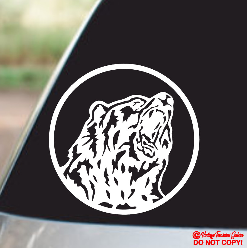 GRIZZLY BEAR – Vinyl Decal Sticker Car Truck Window Wall Bumper Laptop KODIAK
