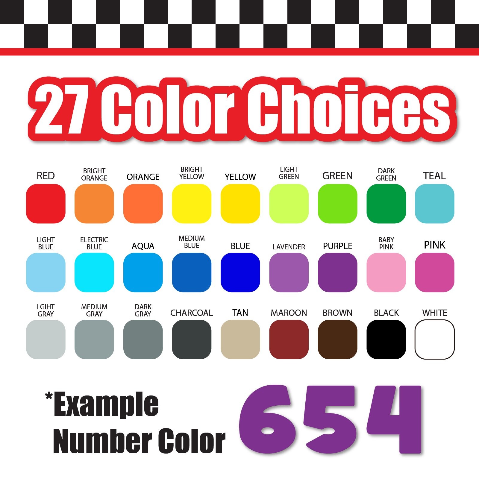 3 Digit Single Number Stickers Custom Decal Locker Door 3pcs WhoopAss