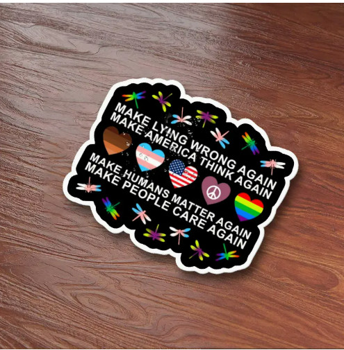 Make Lying Wrong Again Vinyl Sticker – Political Die Cut Decal 3.3