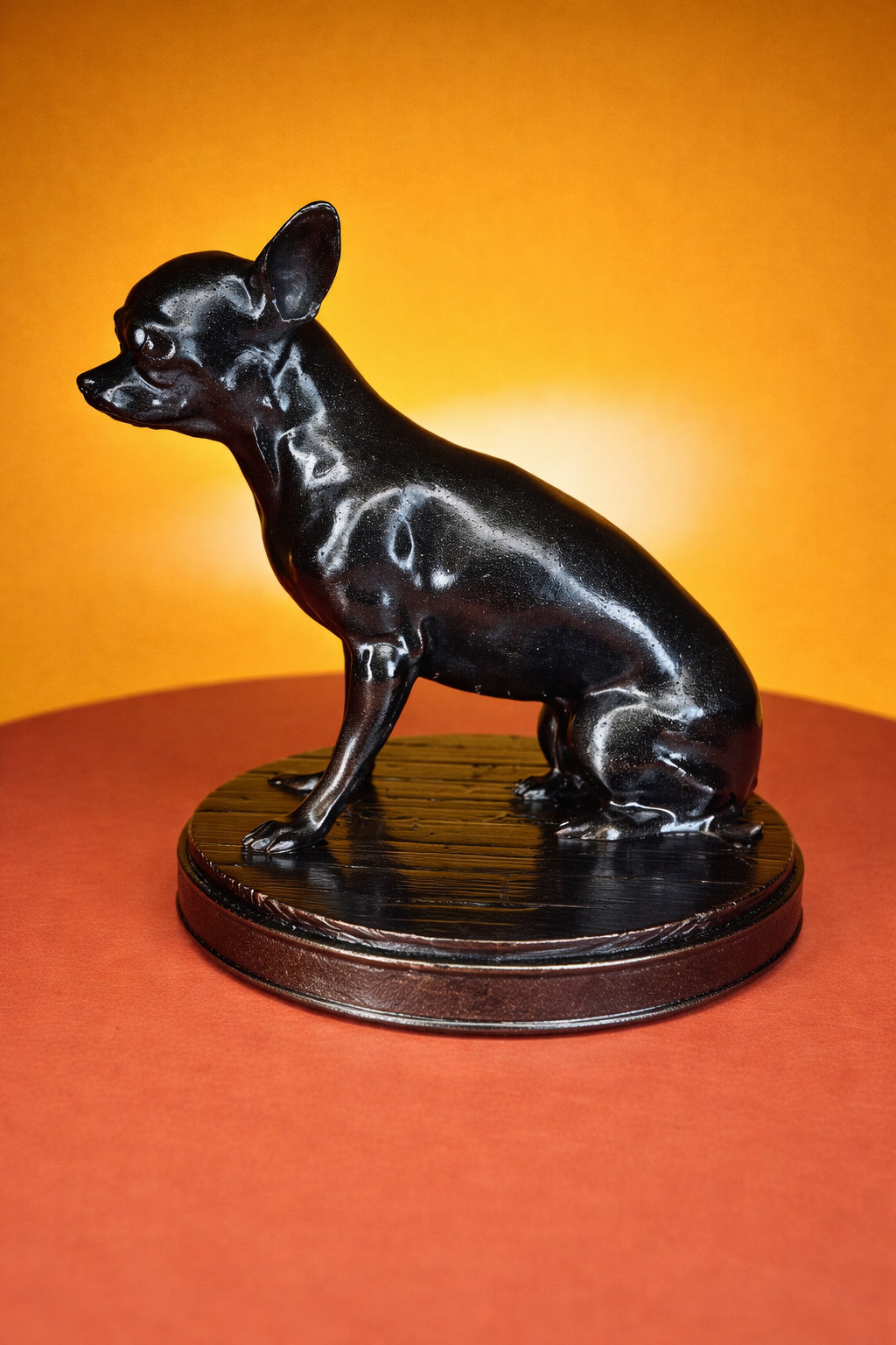Handmade Ceramic Chihuahua Dog Figurine Art Statue Home Decor Collectible