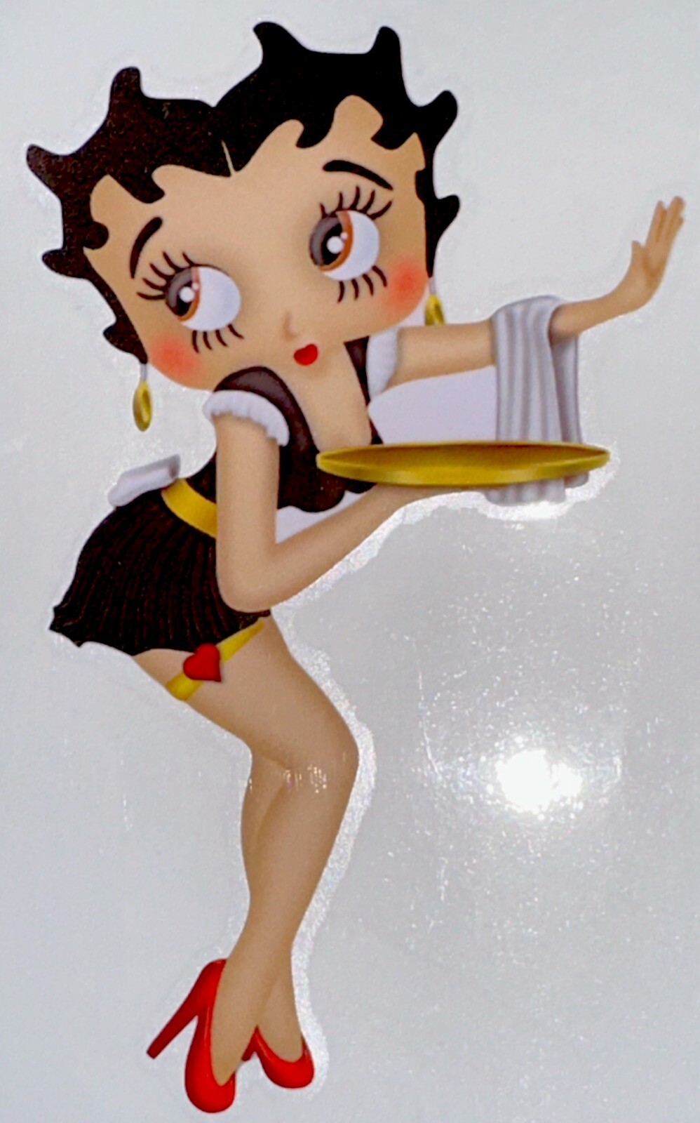 BETTY BOOP STICKER✨💋💄❤️‍🔥👠💋✨5” 3 1/4”✨GLOSSY✨SEXY GIRL✨HOT CUTE WAITER✨🔥