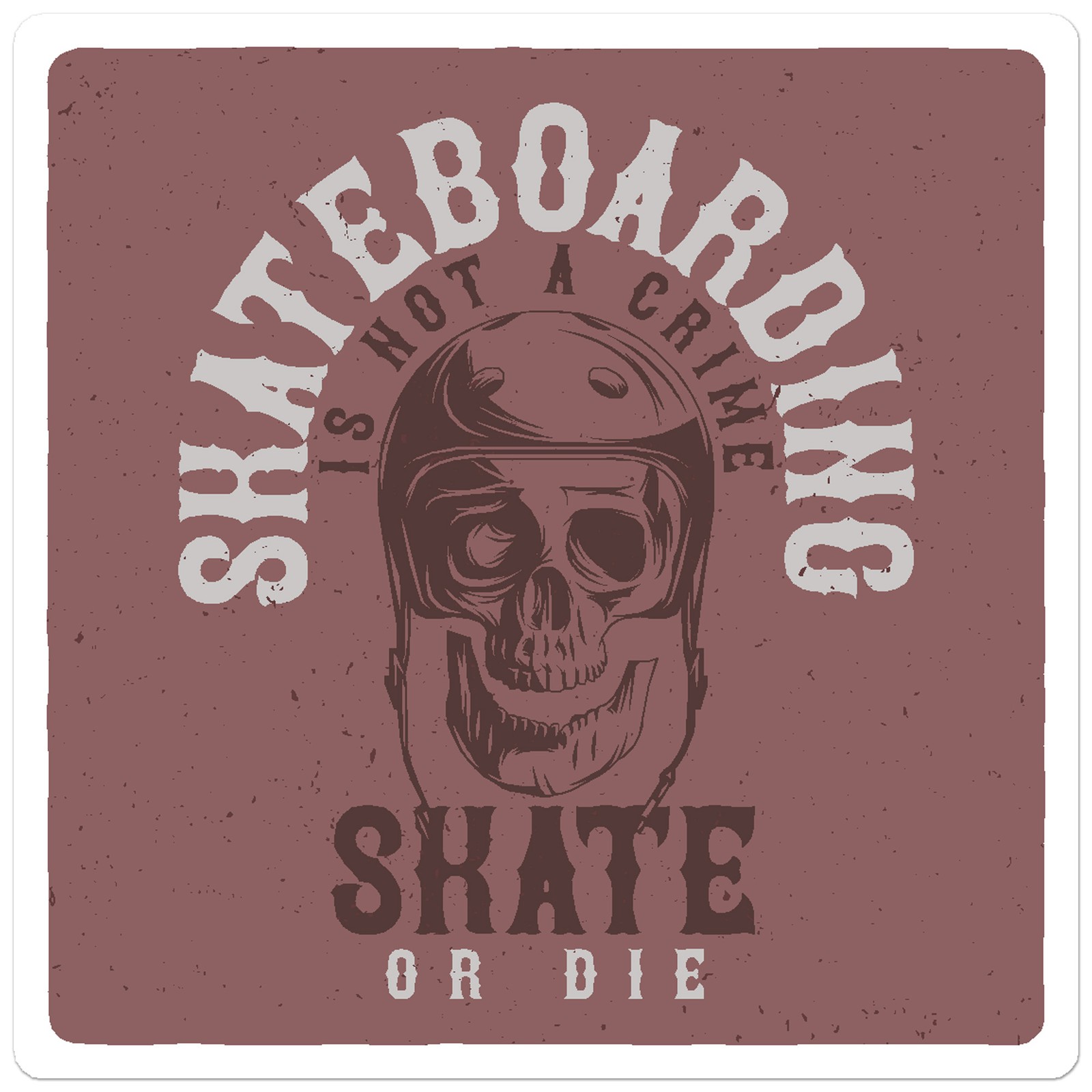 Skateboarding Not Crime – Vinyl Decal Sticker – Car Window Laptop – ebn9537
