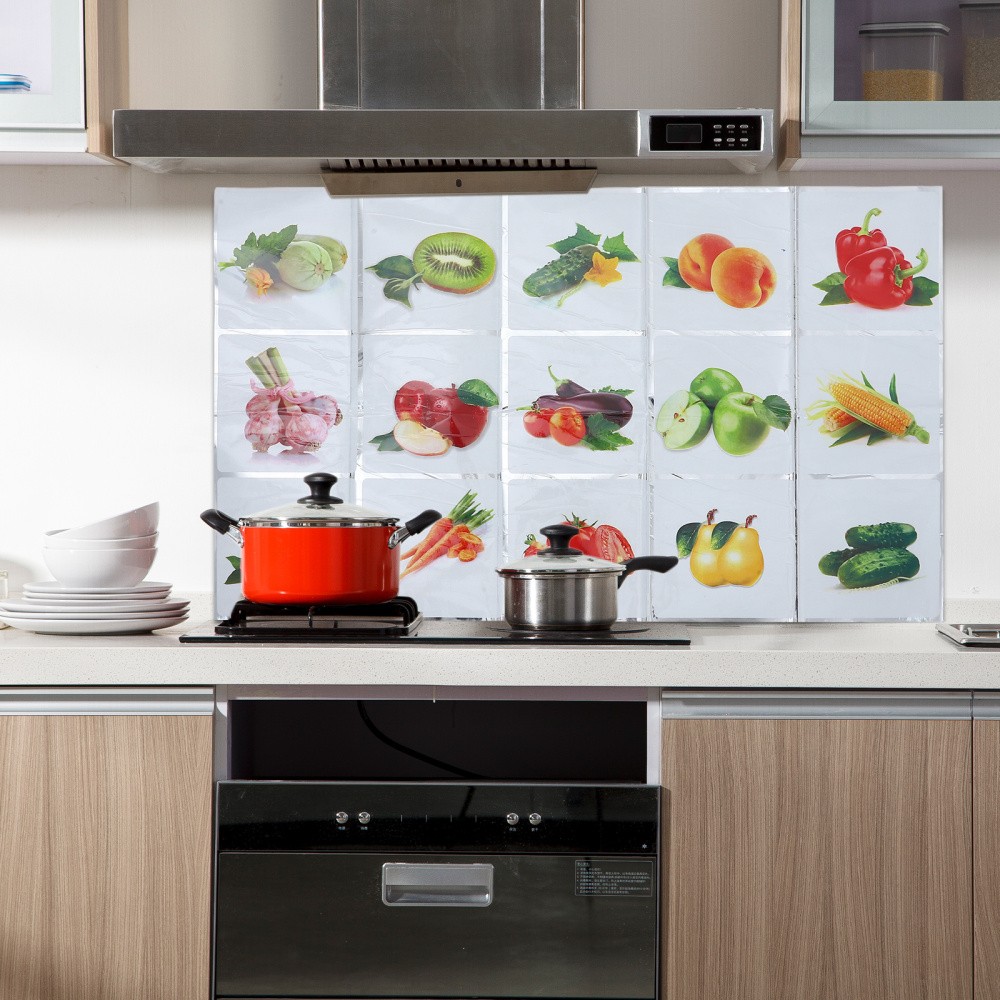 Oil-proof Stickers Bathroom for Walls Waterproof Kitchen Tile Art