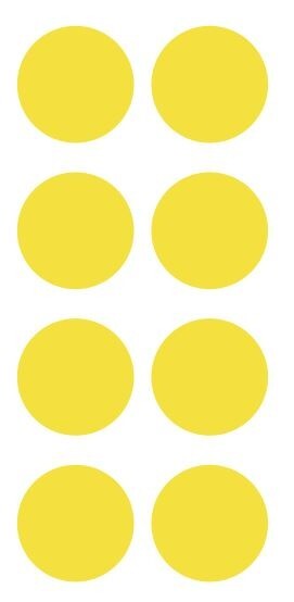 2″ Light Yellow Round Label Dots Stickers Color Coding Inventory 2 Inch Dot