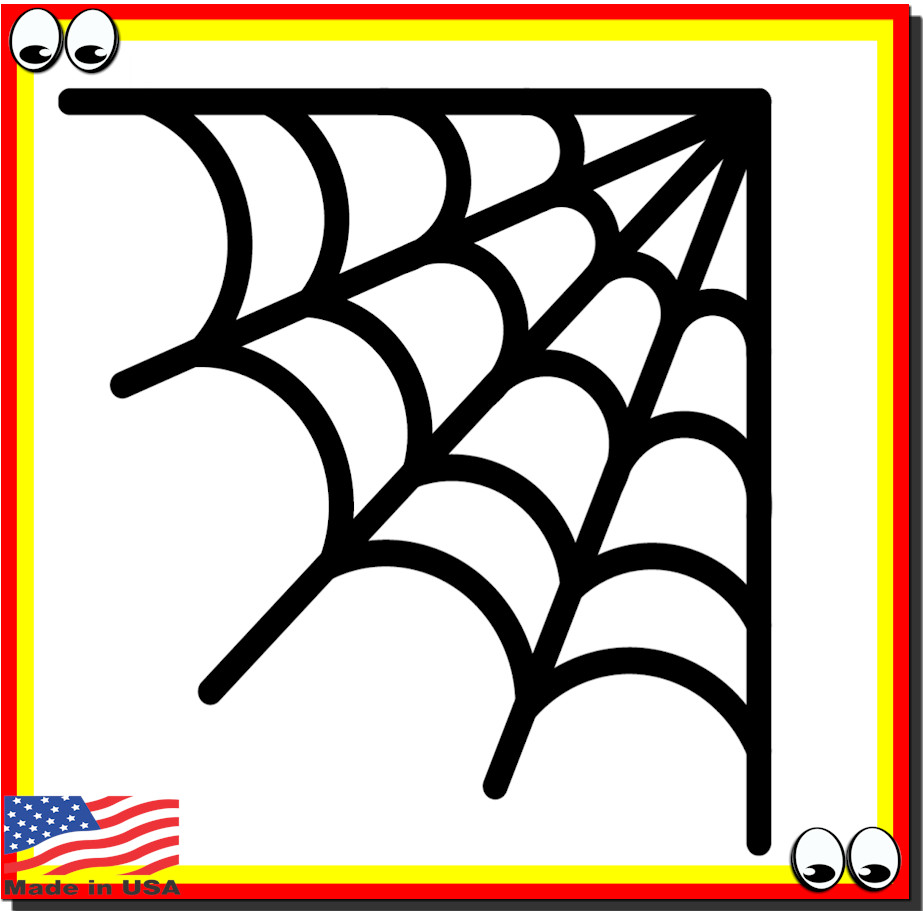 Spider Web Corner Cobweb Window Vinyl Decal Sticker Halloween Cob Web