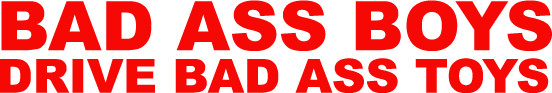 BAD ASS BOYS Slogan Car Bumper Sticker Decal