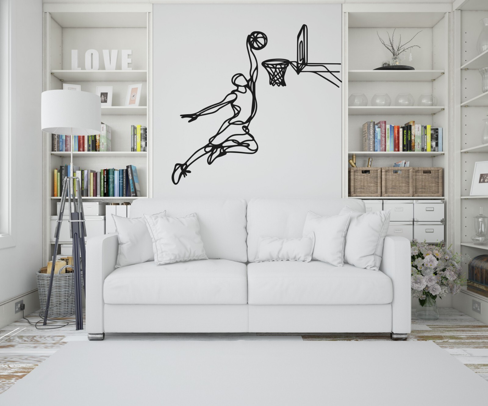 Michael Jordan Flight Jumpman Decal – Basketball Player Silhouette Sticker