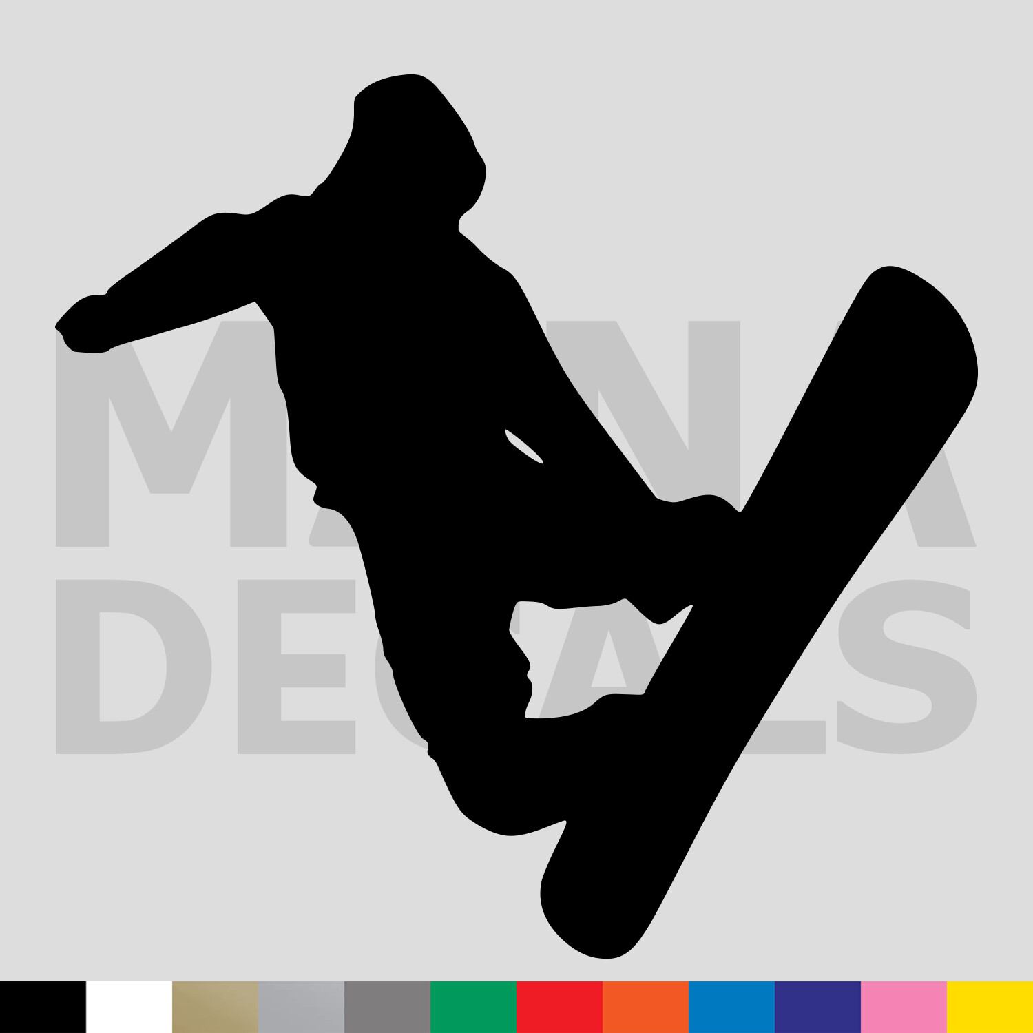 Snowboard Vinyl Die Cut Decal Sticker – Snowboarder Snow Board Winter Sport Jump