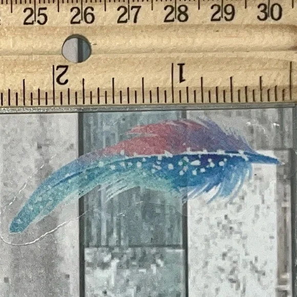 Feather Translucent Waterproof Sticker Decal