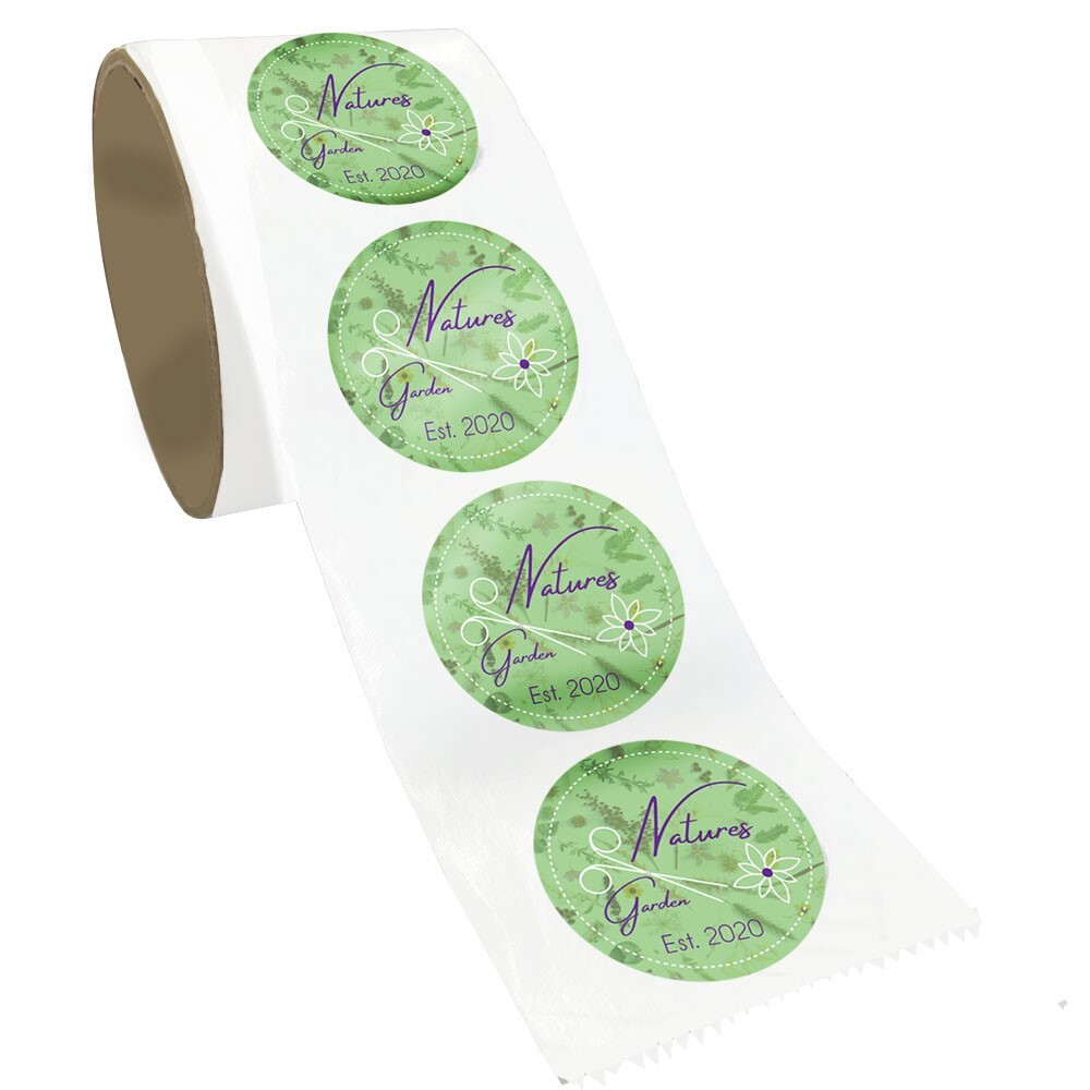 Custom Printed Circle Roll Labels / Stickers Full Color Printed Labels Circle