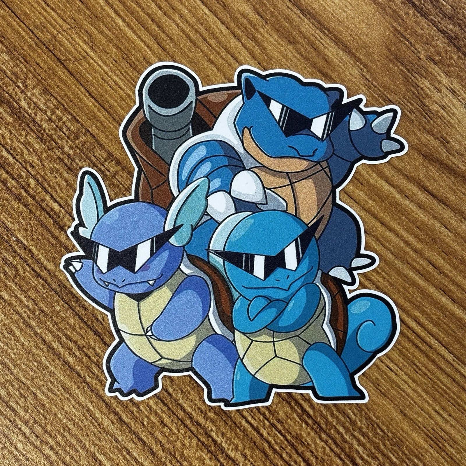 Custom 4″ Squirtle Evolution Squad Vinyl Sticker Squirtle, Wartortle, Blastoise