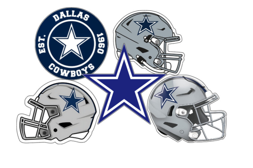 Dallas Cowboys 5 PC HQ Waterproof Sticker Set