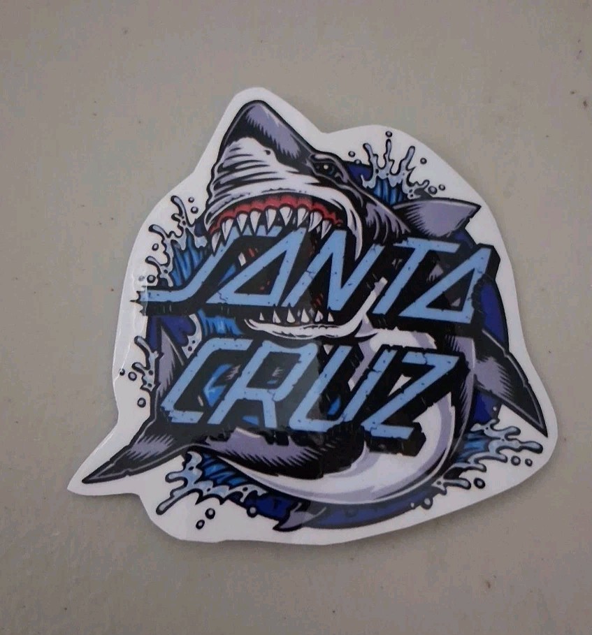 Santa Cruz Shark Skateboard Vinyl Sticker NEW