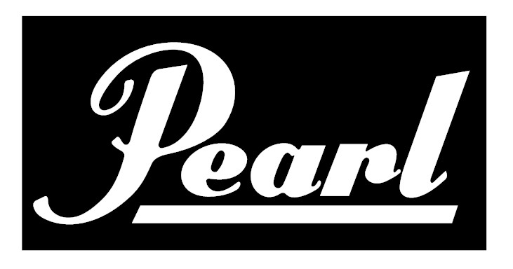 Pearl Drums Logo Vinyl Decal Die Cut Sticker Carbon Fiber / Black Holographic