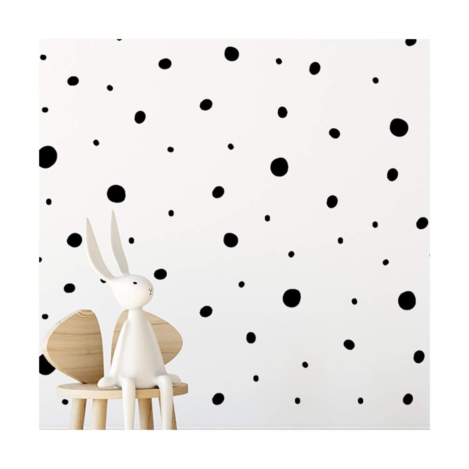 | Hand Drawn Blobs & Dots Dalmatian Irregular Shape Home Nursery Decoration P…