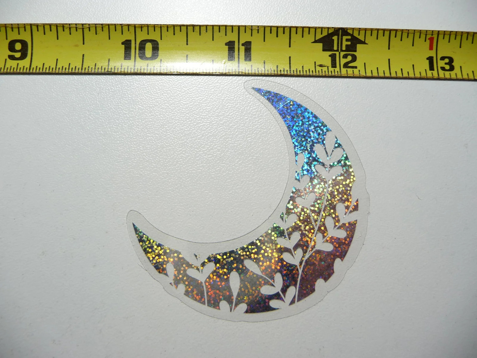 MYSTICAL PLANTS MOON HOLOGRAPHIC SMALL STICKER CELESTIAL DECAL AMAZING