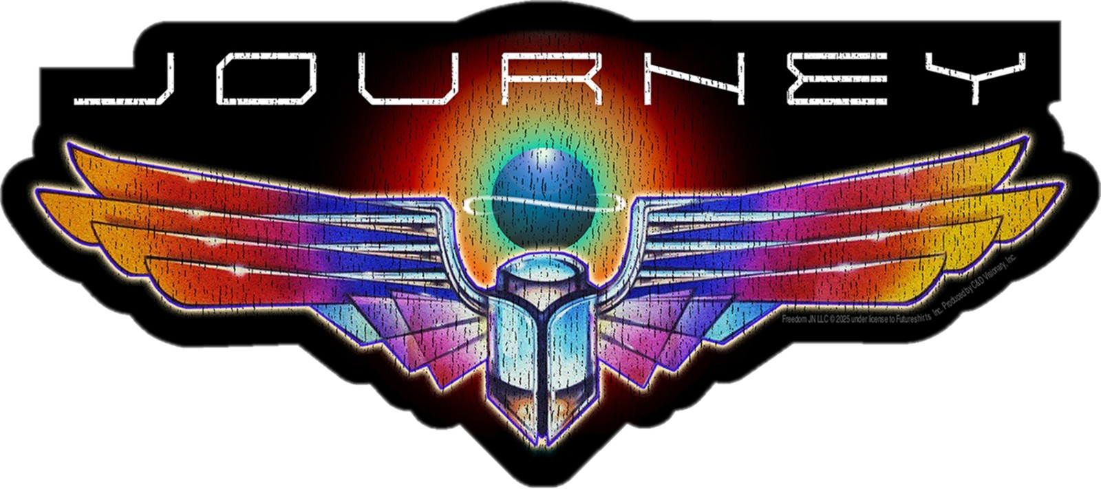 Sticker – Journey Winged Scarab Cosmic 1980s Classic Rock Music Band Retro 6″