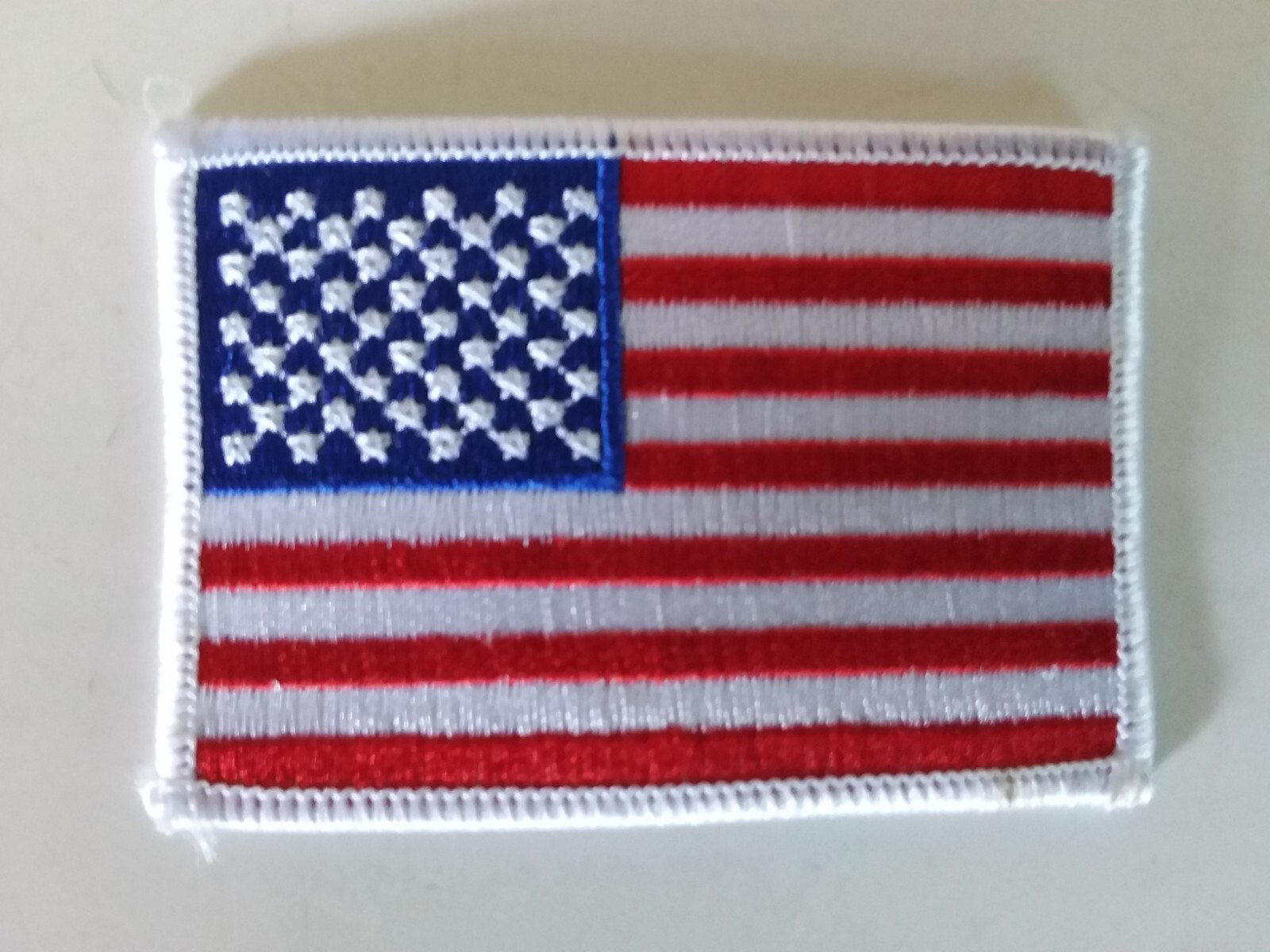 Patriotic Fabric Flag Patches 4th of July 3.5″ x 2 3/8″ Iron-On CELEBRATE