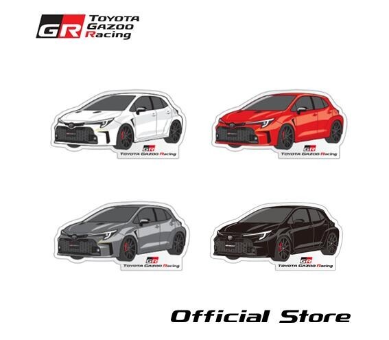 TOYOTA GAZOO Racing GR COROLLA die-cut stickers (2) Black TGRC-a163-04