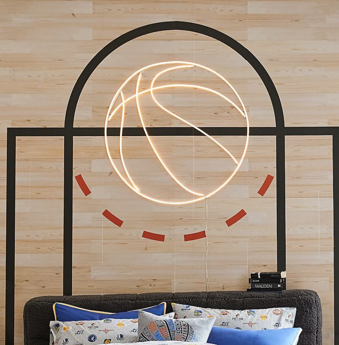 Pottery Barn Teen Basketball Court Peel and Stick Wall Decal #S9100