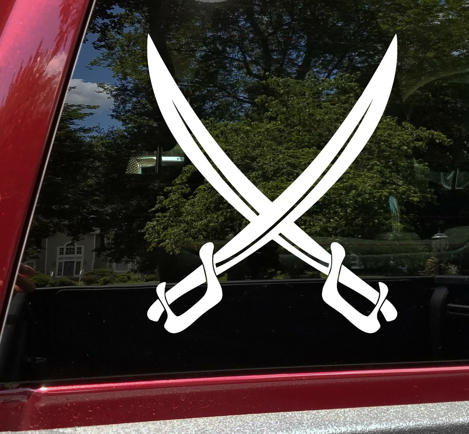 Crossed Swords Vinyl Decal | Cutlass Saber Pirates | Die Cut Sticker