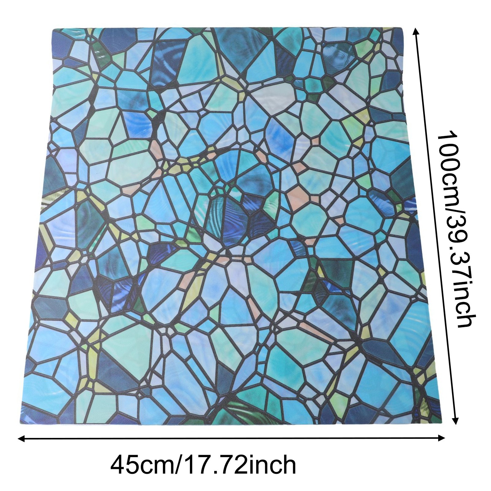 Static Cling Window Film Church Chapel Stained Glass Stickers Decor 45*100cm