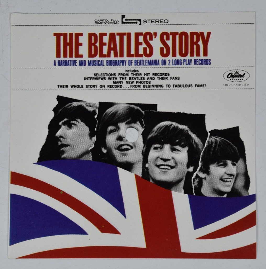 Vintage The Beatles’ Story Album Cover Art 6″ Art Print 45 Record Paper ONLY