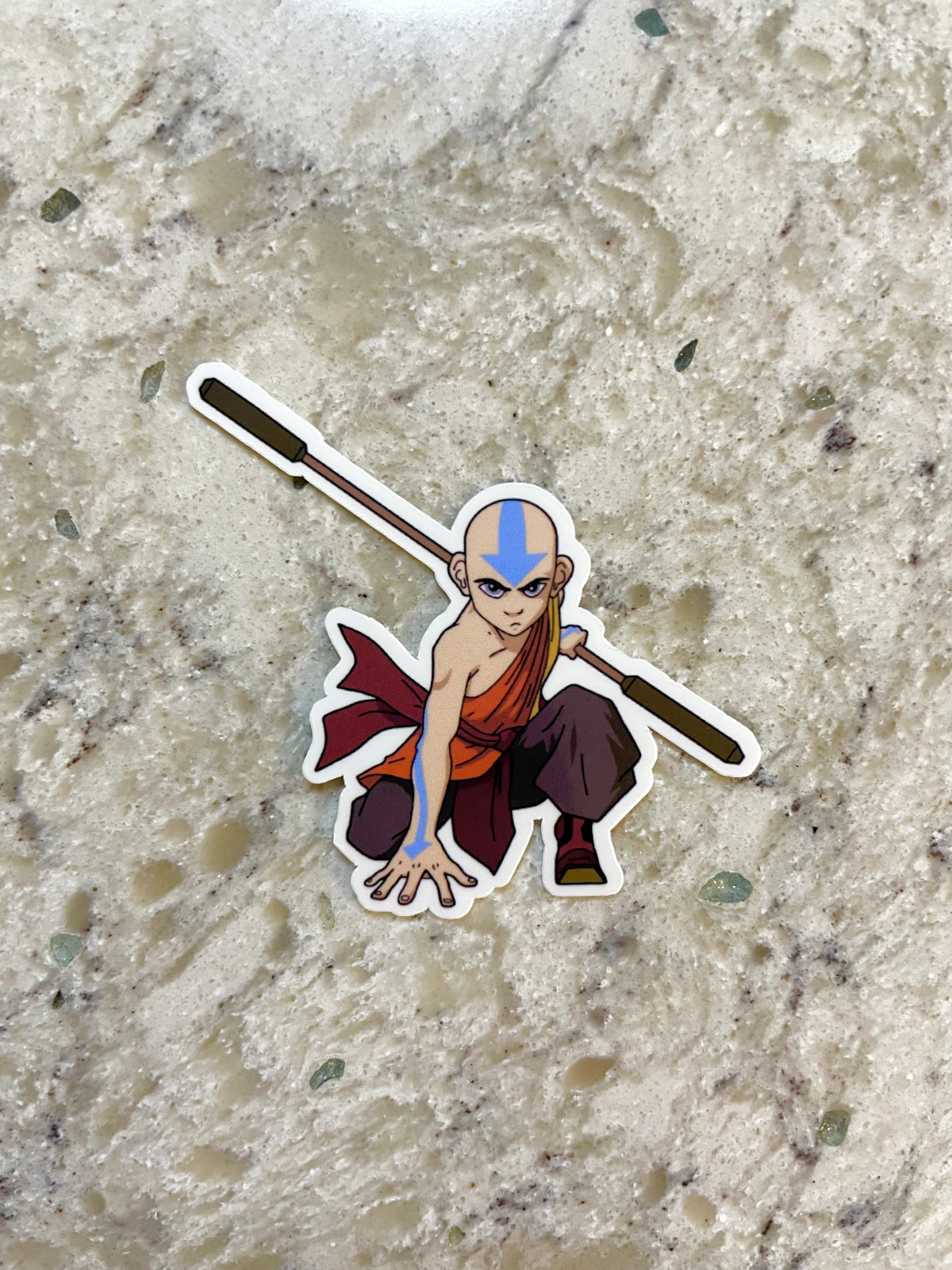 Avatar Aang Sticker l Gloss or Holographic Laminate l Waterproof Decal